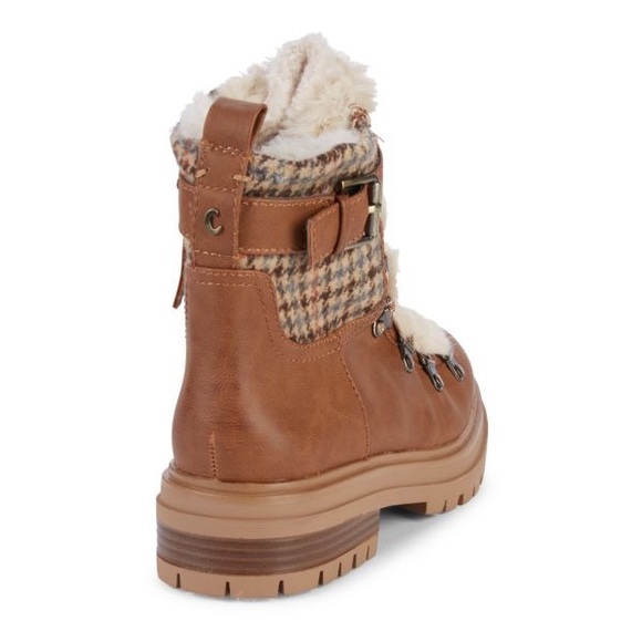 NEW Circus By Sam Edelman Gretchen Faux Fur-trim Boots In Camel Ivory - Picture 3 of 7